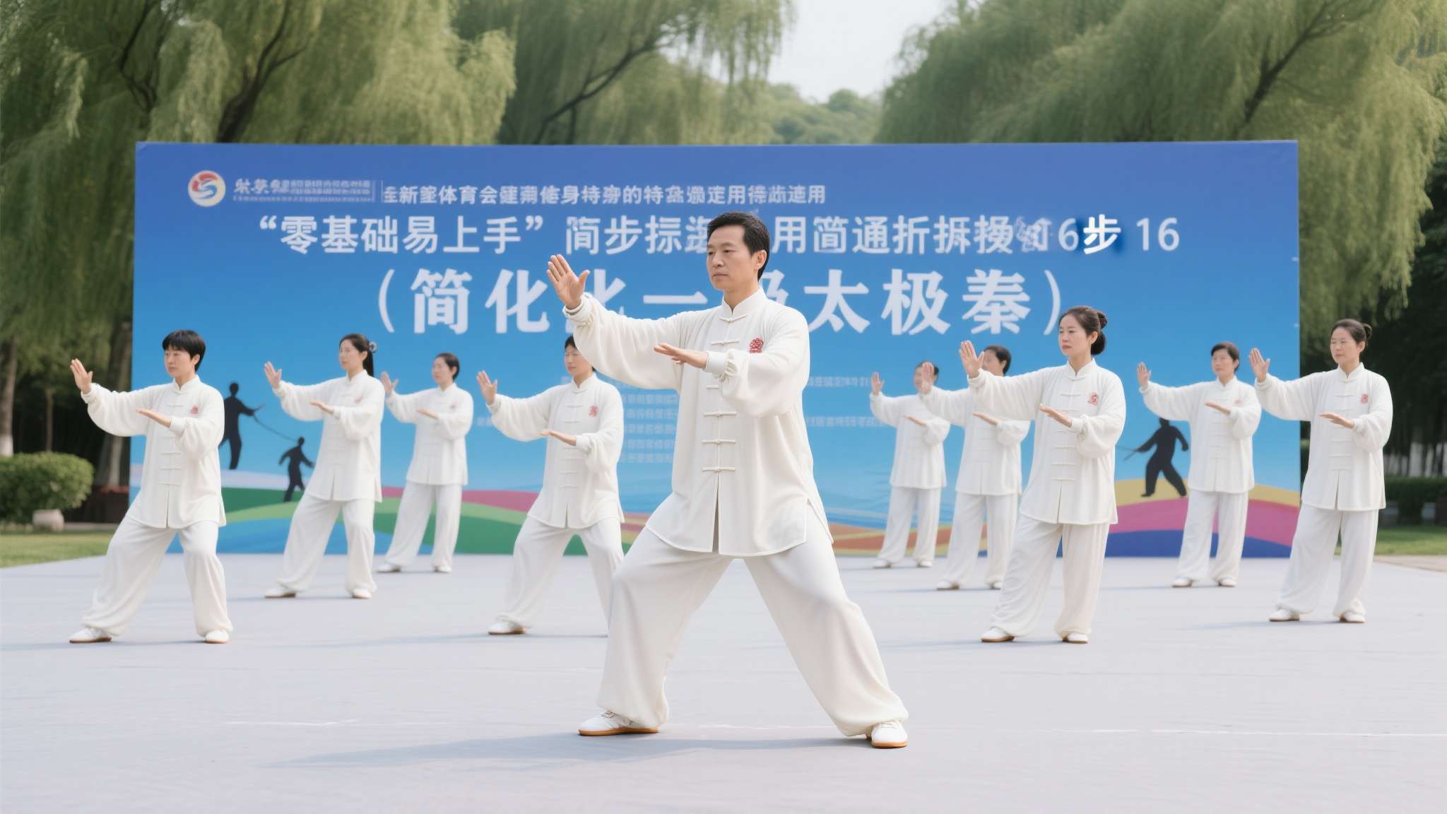 十六式太极拳口令完整版 近年来,国家体育总局为了推动全民健身,特别推出了更加简明规范通用性强的16步简化